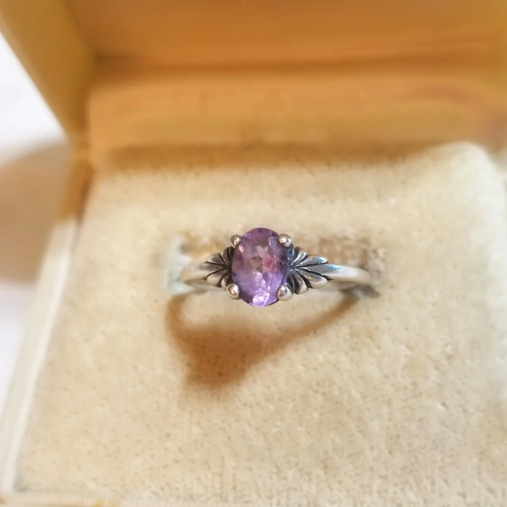 KABANA VTG Designer signed Amethyst Sterling Silver Ring - Picture 7 of 8
